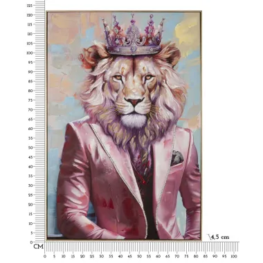 OBRAZ NA PŁÓTNIE KING -A- W RAMIE 82X4,5X122 cm